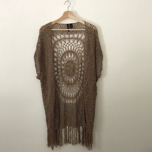 Full Tilt | Knit fringe kimono